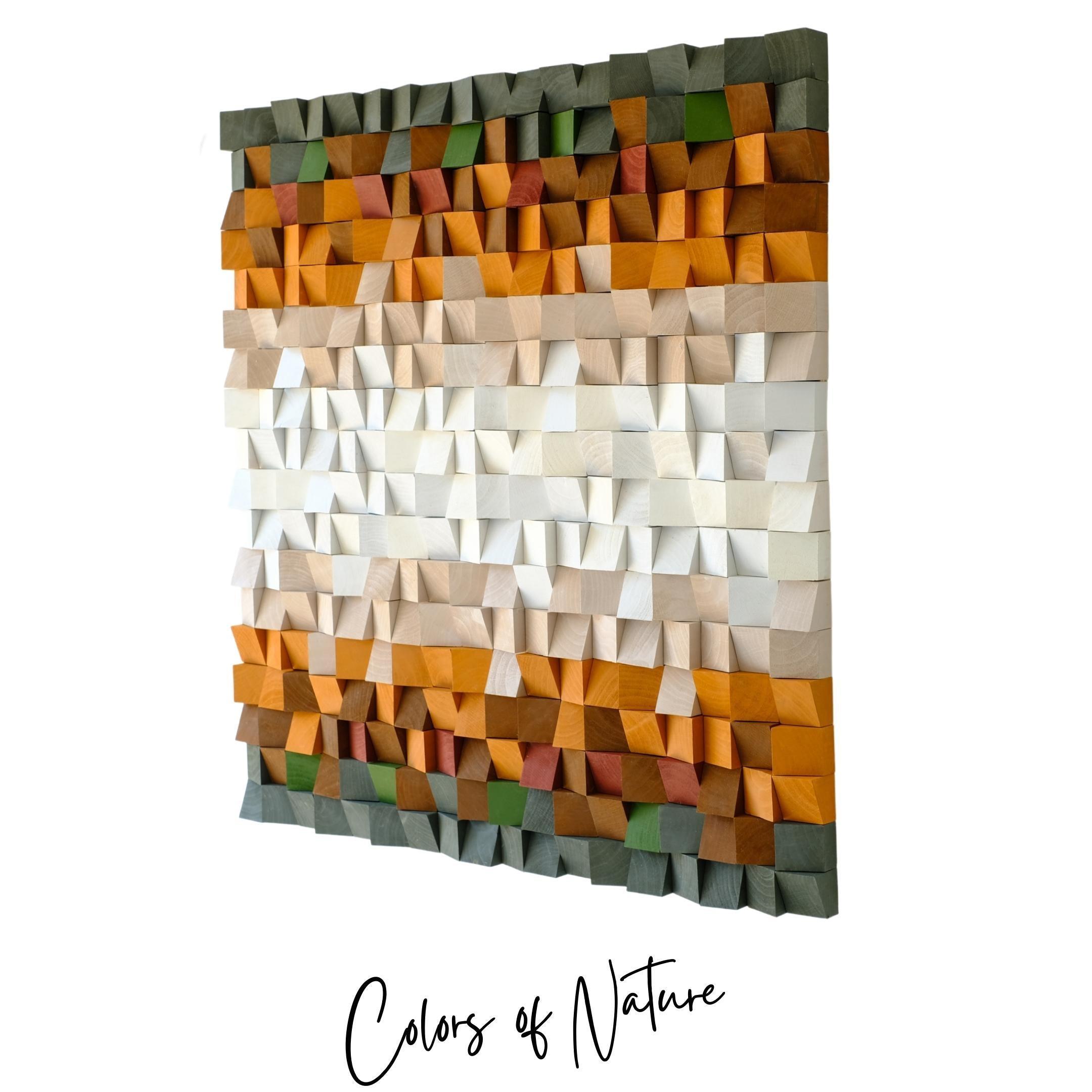 Colors of Nature wood wall sculpture by Artdesigna, featuring a natural wooden art piece with organic shapes and warm tones.