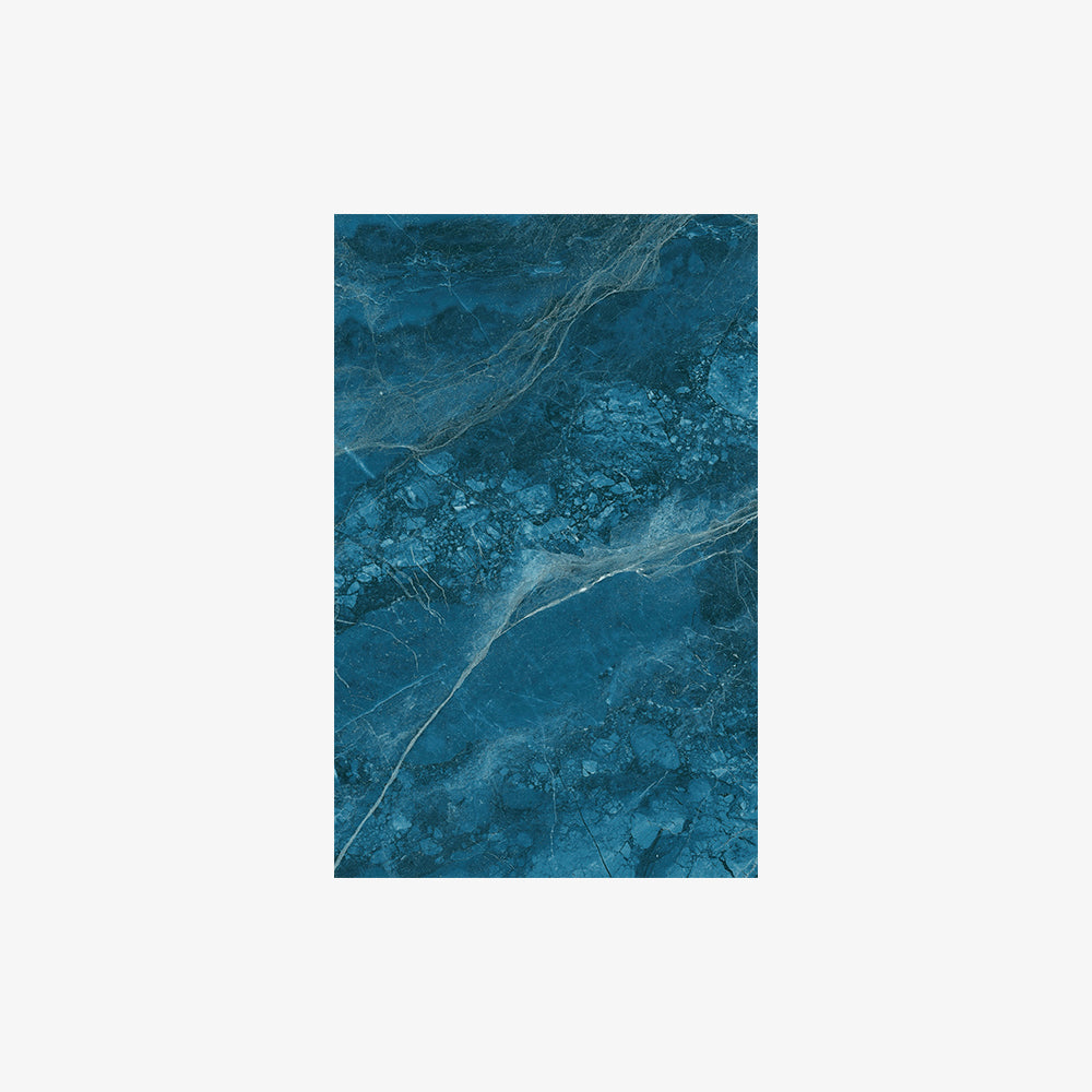 Deep Azure Marble - Glass Wall Art