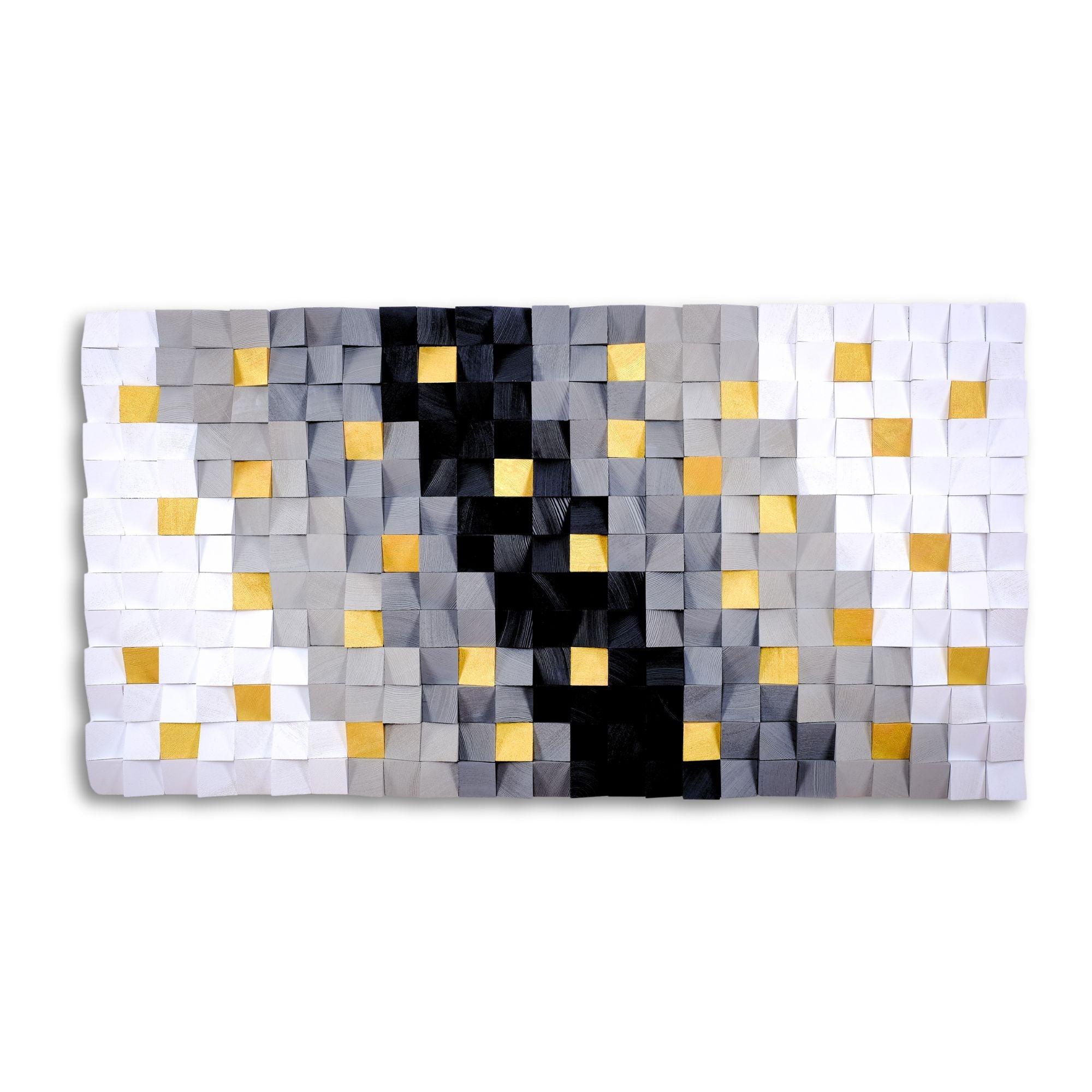 Golden Touchs wooden wall sculpture by Artdesigna, modern wood wall art with intricate design details for stylish interior decor