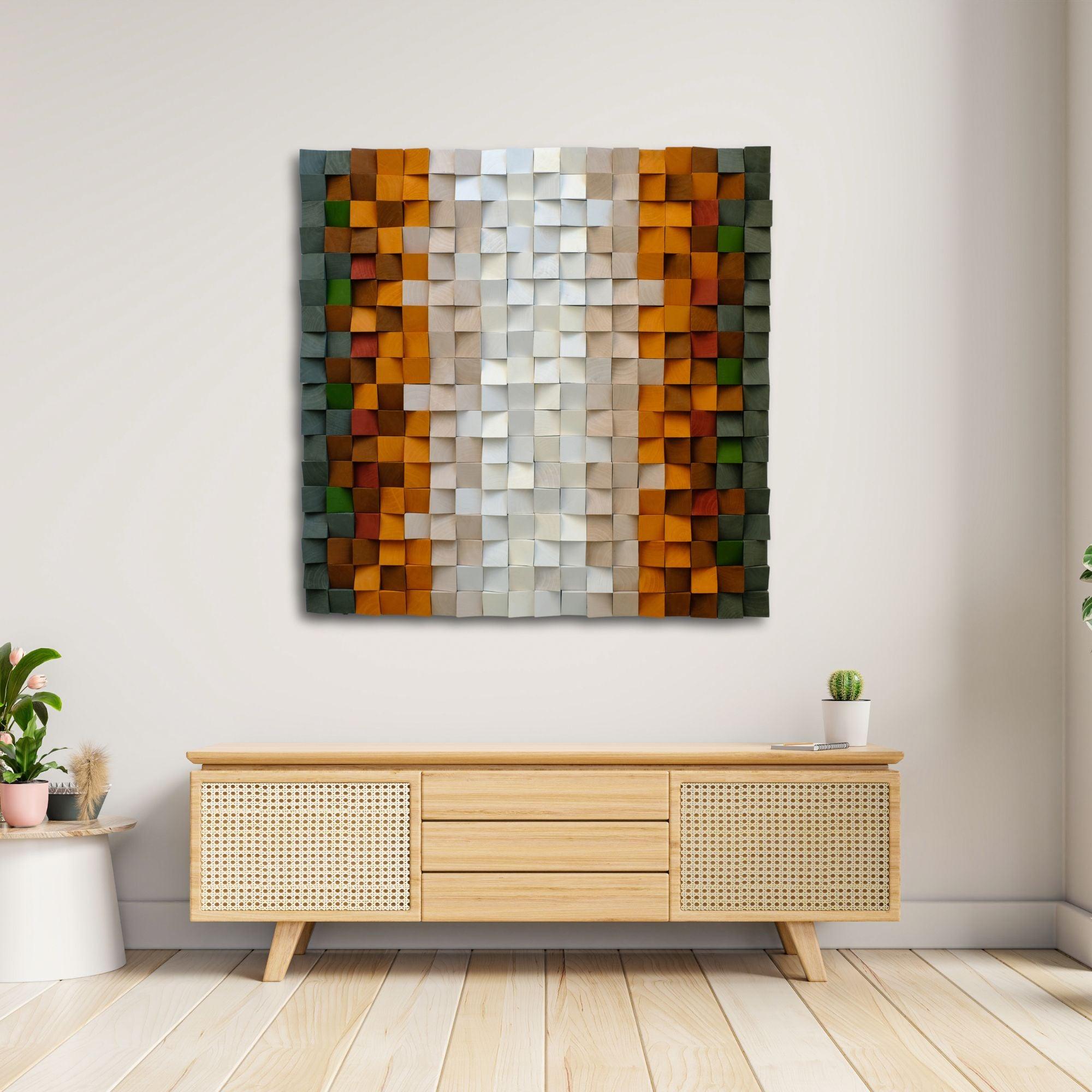 Colors of Nature wood wall sculpture by Artdesigna, featuring natural wood tones and organic shapes for modern wall decor.