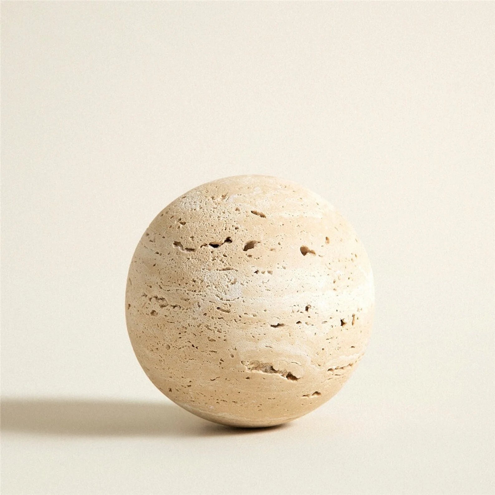Natural Travertine Decorative Sphere