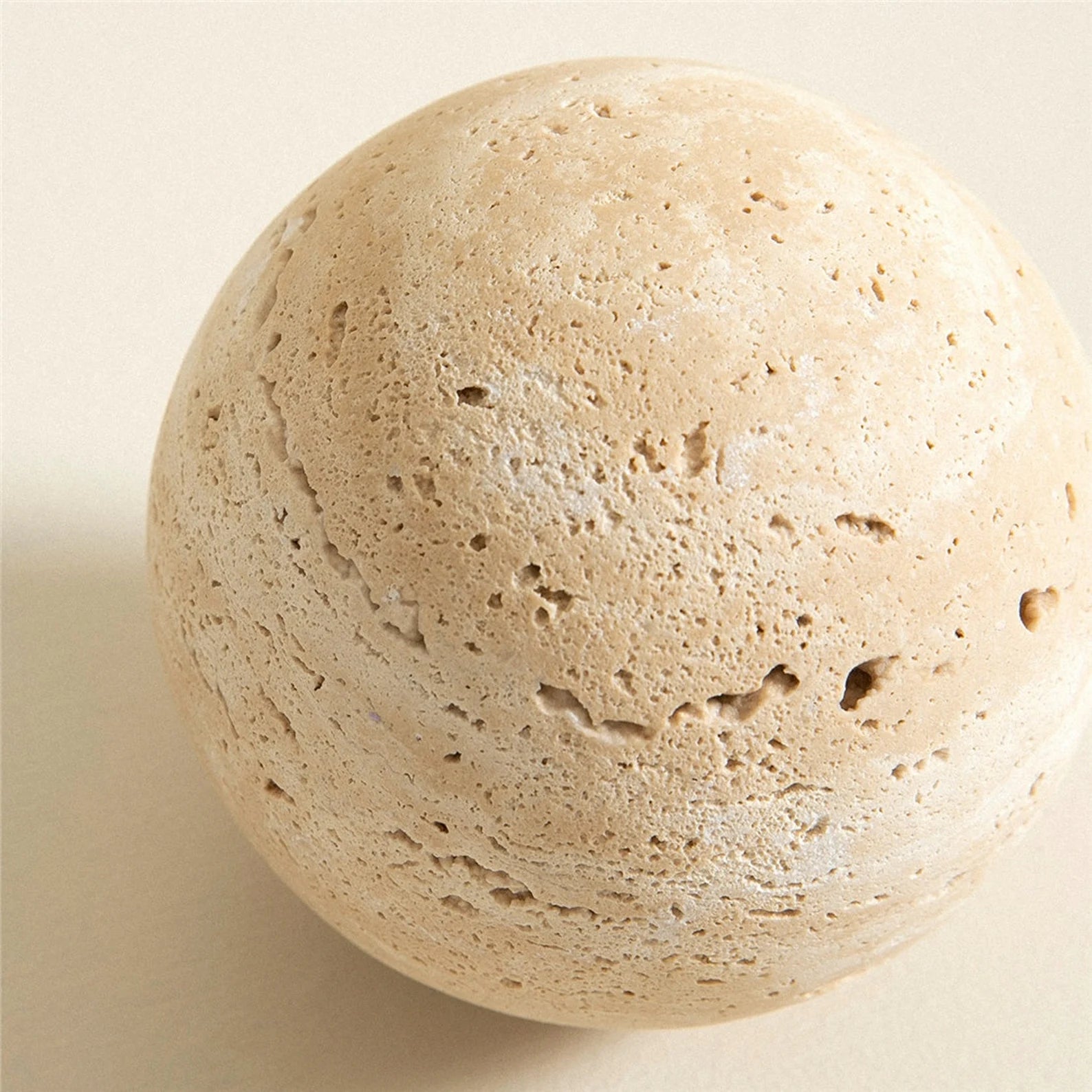 Natural Travertine Decorative Sphere