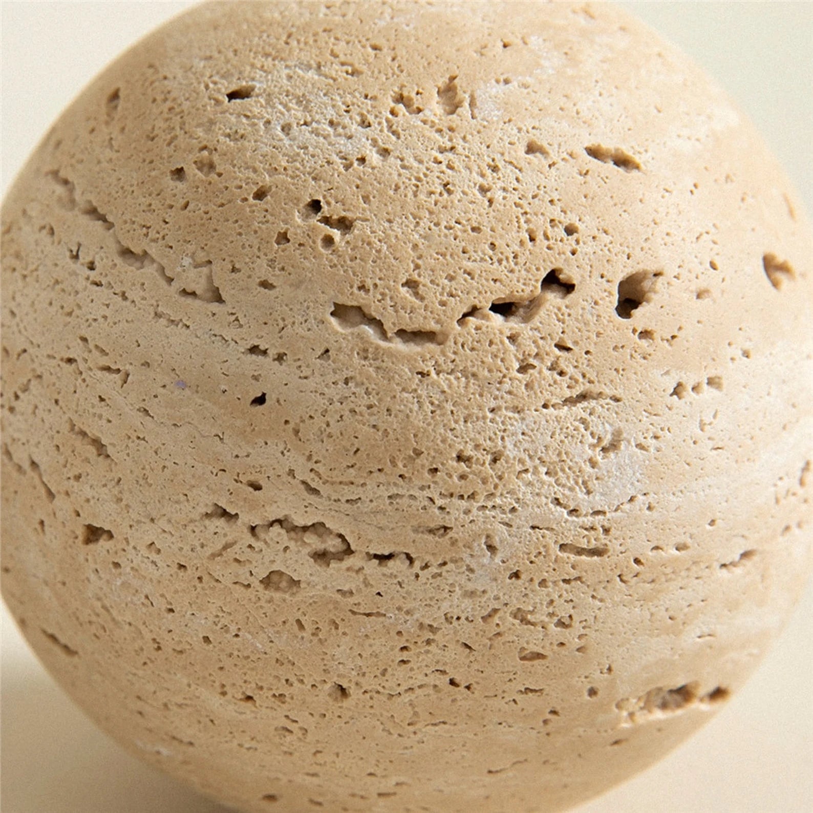 Natural Travertine Decorative Sphere